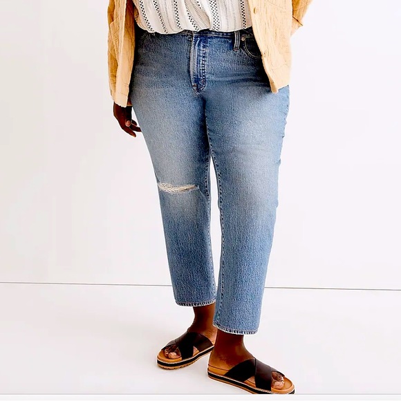 Madewell Denim - NWT Madewell The Plus Mid-Rise Perfect Vintage Jean Knee-Rip Edition Magic 18W
